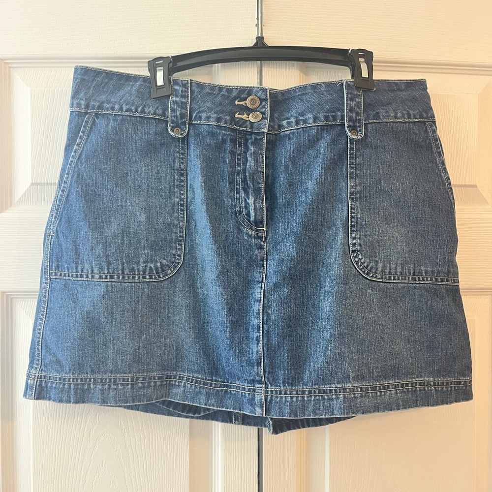 Vintage Westport Blue Denim Skirt with Built in Shorts